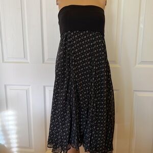 Beta House Maxi/midi strapless dress or maxi skirt Black paisley szS